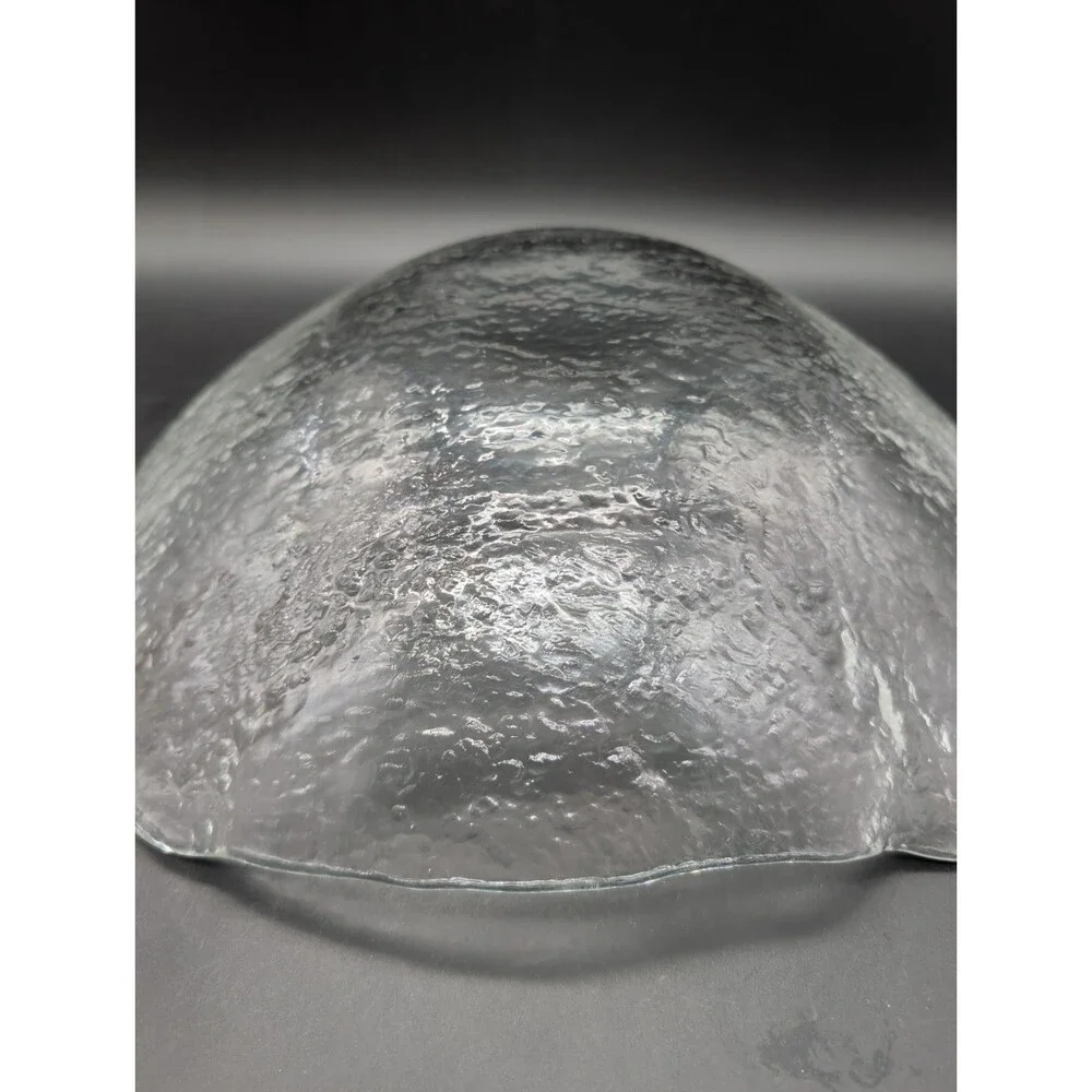 Crate & Barrel Orion Square Textured Glass Serving Bowl 12